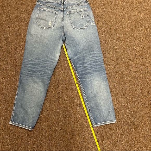 Hollister Ultra High Rise Mom Jeans Women Juniors Size 13R Button Fly Distressed - Picture 4 of 5